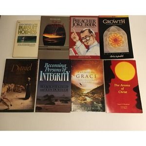 Lot of 8 Religious Spiritual Books Bible Study Theology Commentary Religion
